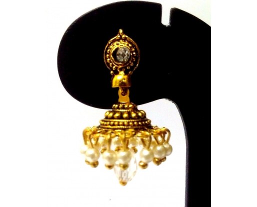 Golden Oxidized Earrings Jhumka Jhumki Bolly Imitation Jewelry Drop Dangle EA118